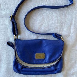 Prune Blue Crossbody Leather Purse